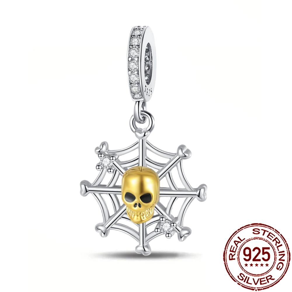 Gothic Charms Copper Halloween Nightmare Skull Skeleton Voodoo Doll Beads Fit Bracelet Necklace Diy Jewelry