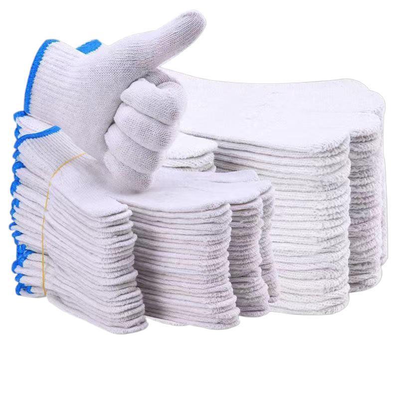 Durable Wear-Resistant Nylon Labor Gloves - Thickened Cotton Liners for Machinery & Construction, Unisex