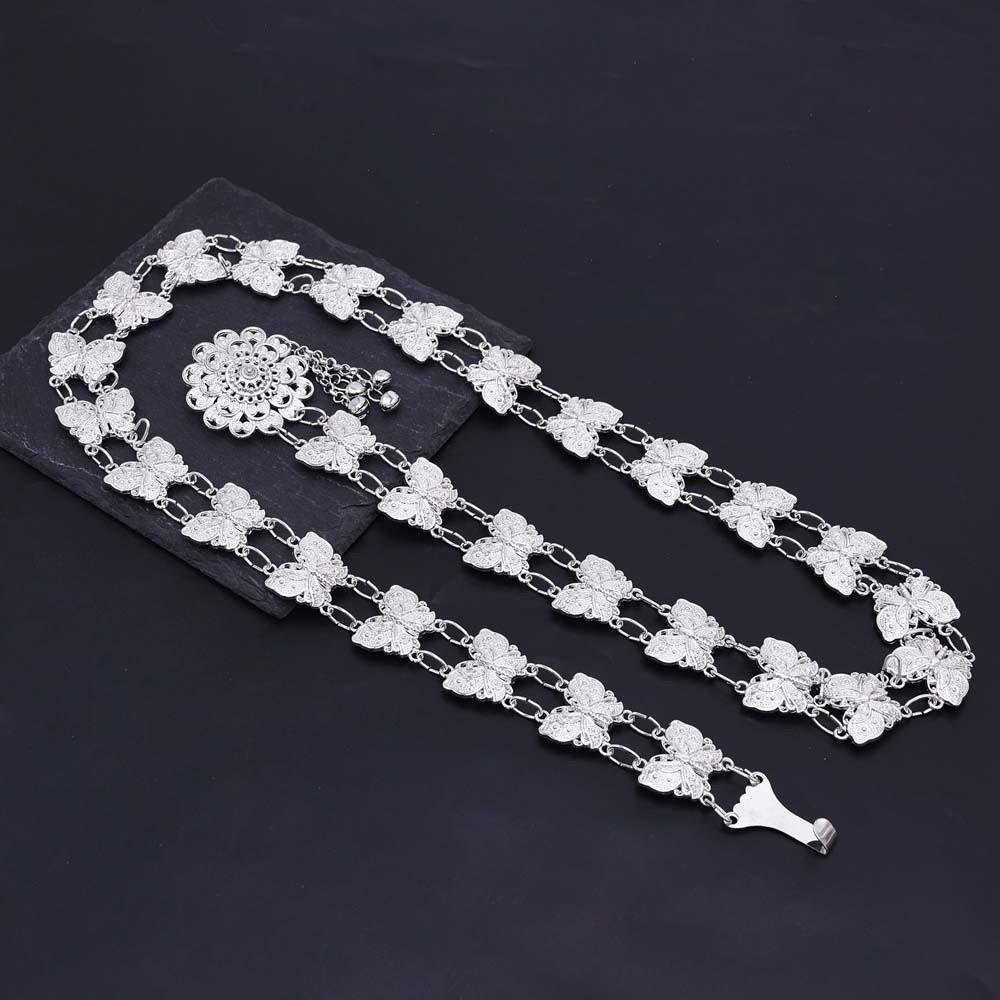 Retro Tassel Dai Ethnic Style Belt Metal Golden Waist Chain Thai Style Waistband for Gift