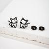 1 Pair Cute Cat Stainless Steel Stud Earrings For Womens Punk Jewelry Gifts Trend Fashion Small Ear Studs Jewelry