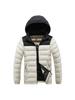 Light Cotton Coat Men's Winter Hit The Colour Full Print Removable Cap Thickened Hooded Comfortable and Versatile Jacket Men