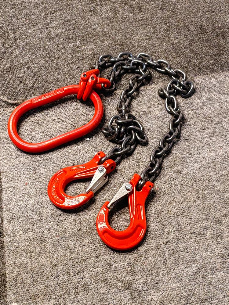 Double Leg Quad Hook G80 Manganese Steel Chain Sling Rigging Hoist Set