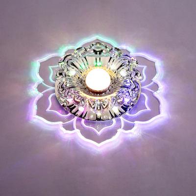 LED Crystal Lampshade Ceiling Lamp Modern Living Room Bedroom Surface Mount Indor Lighting Fixture Gallery Spotlight