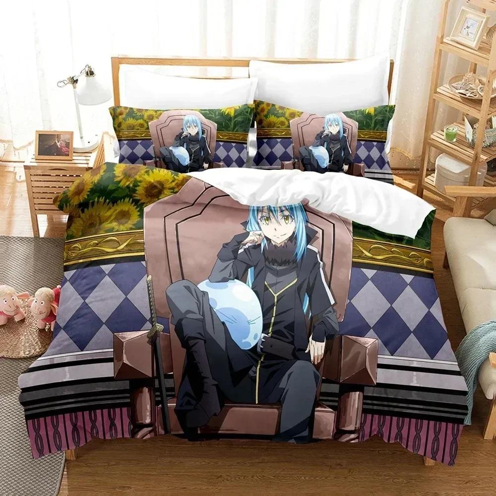 That Time I Got Reincarnated As A Slime Rimuru Bedding Set Duvet Cover Sheet Printed Bed Set Pillowcase Bed Full Queen King Size