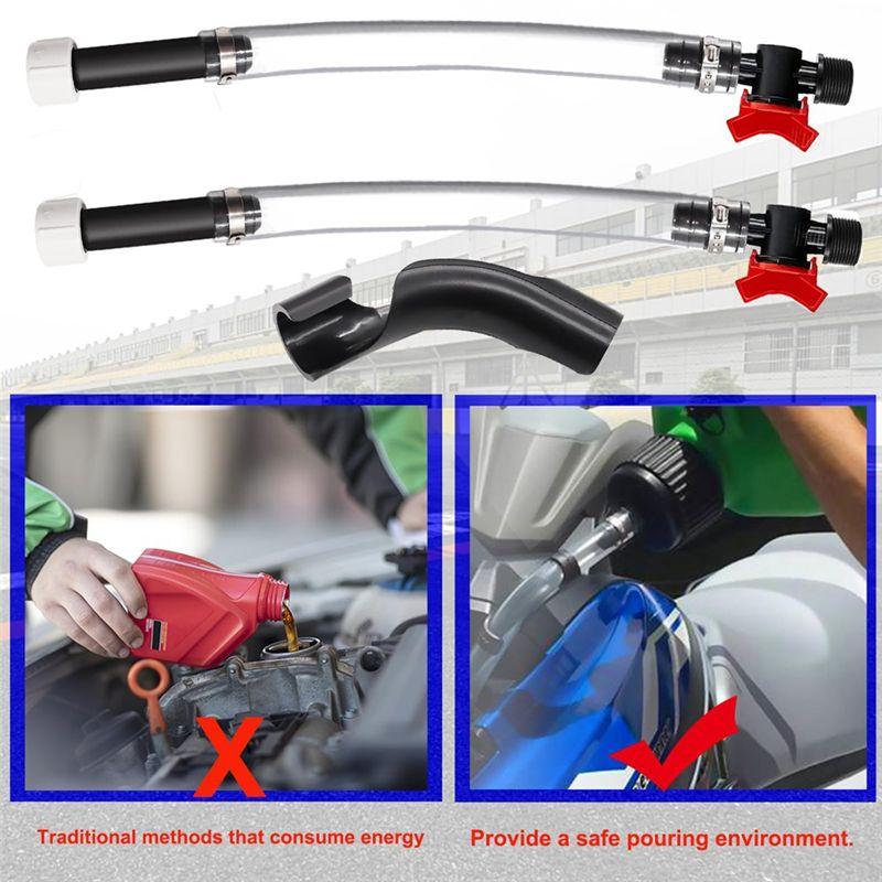 Feb.3PCS Racing Fuel Hose With Ball Valve Shut Off,Racing Fuel Jug Hose With Hose Bender Kit.For Scribner Fuel/Jegs/LC2 Jugs