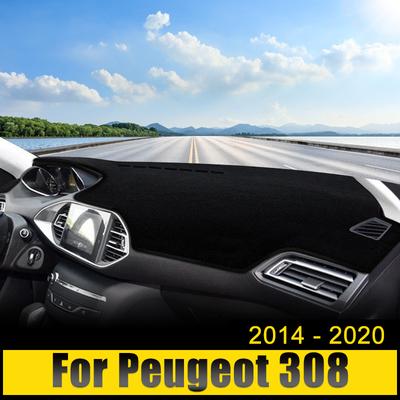 Paredzēts Peugeot 308S 2014 2015 2016 2017 2018 2019 2020 Auto paneļa pārsegs Izvairieties no gaismas spilventiņa Saules aizsargs PretUV paklāji Neslīdoši paklāji