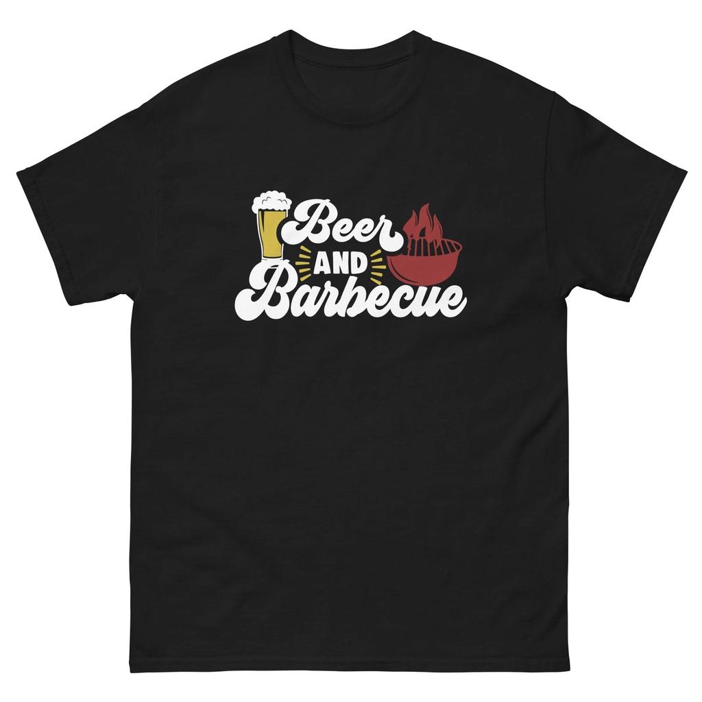 Unisex Classic Tee Beer and Barbecue - Regalo Maestro Parrillero