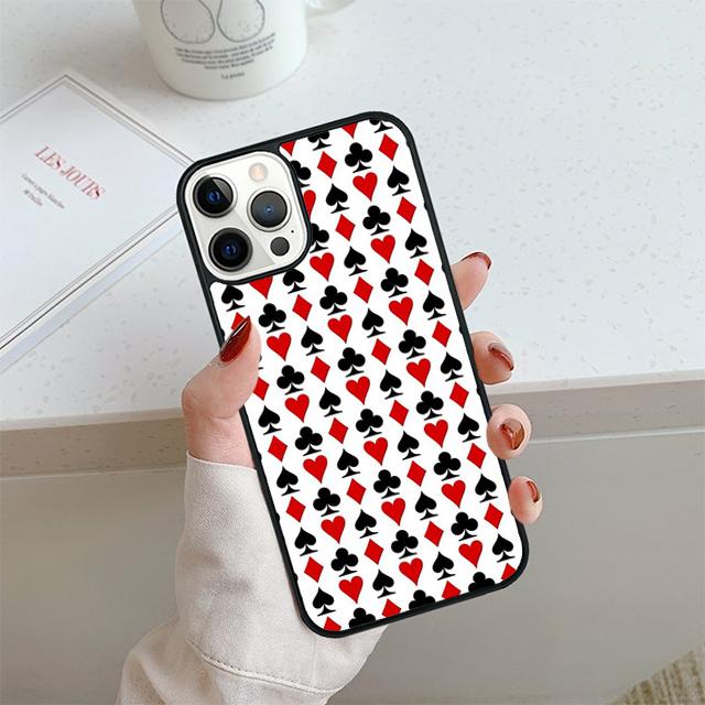 Playing Cards Suit Symbols Phone Case For iPhone 17 Air 13 12 14 15 16 Cover For Apple Pro Max 6S Plus Coque