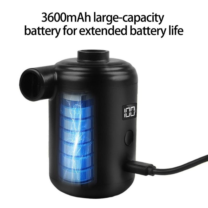 Double Motor Outdoor Air Pumps Compacts Light Weight Camping Light Hook For Inflatable Mattress Pool Rafts