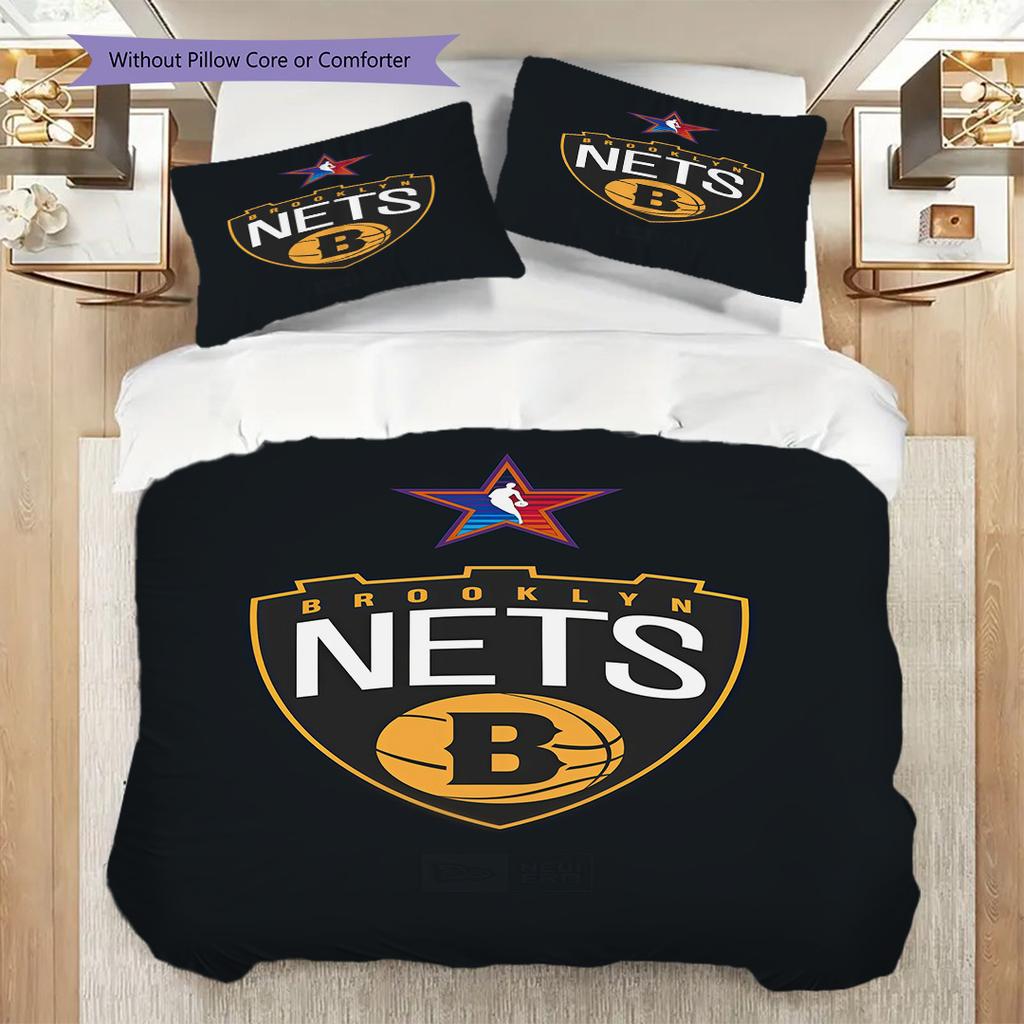 Brooklyn Nets Basketball Spirit Bedding(1 * duvet cover + 2 * pillowcase, without core)Bedding set Soft and comfortable Christmas birthday gift