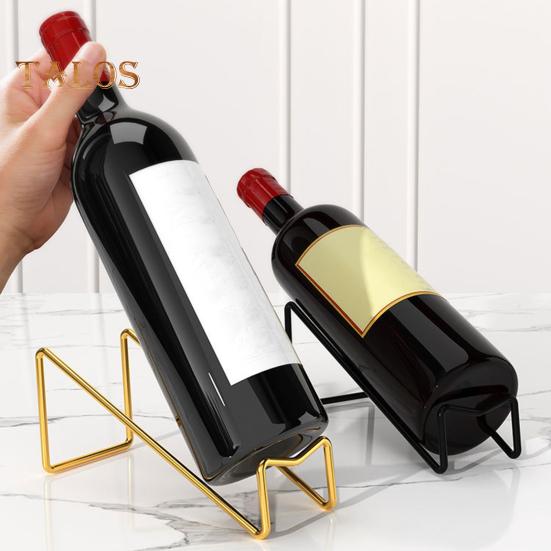 Countertop Wine Rack Iron Wine Bottle Beer Holder Champagne Shelf Drink Display Stand for Home Bar Counter Decor