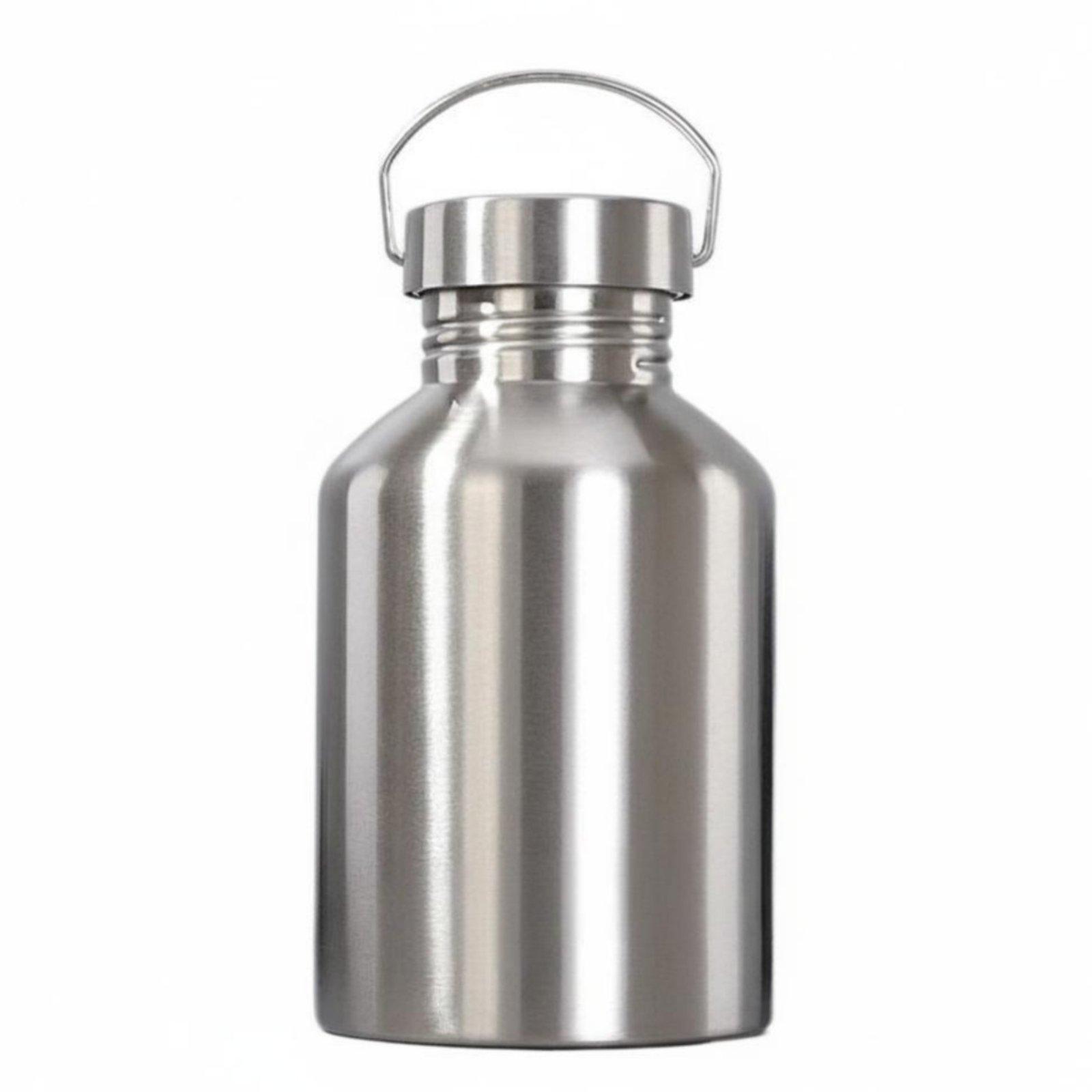 2000ml Stainless Steel Kettle Water Bottle Beverage Container Metal Water Container for Athletes Large Capacity Metal Water Jug 2000ml серебряный