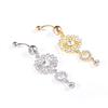 New High -quality Circular Diamond Long Long Navel Buckle Belly Button Nail
