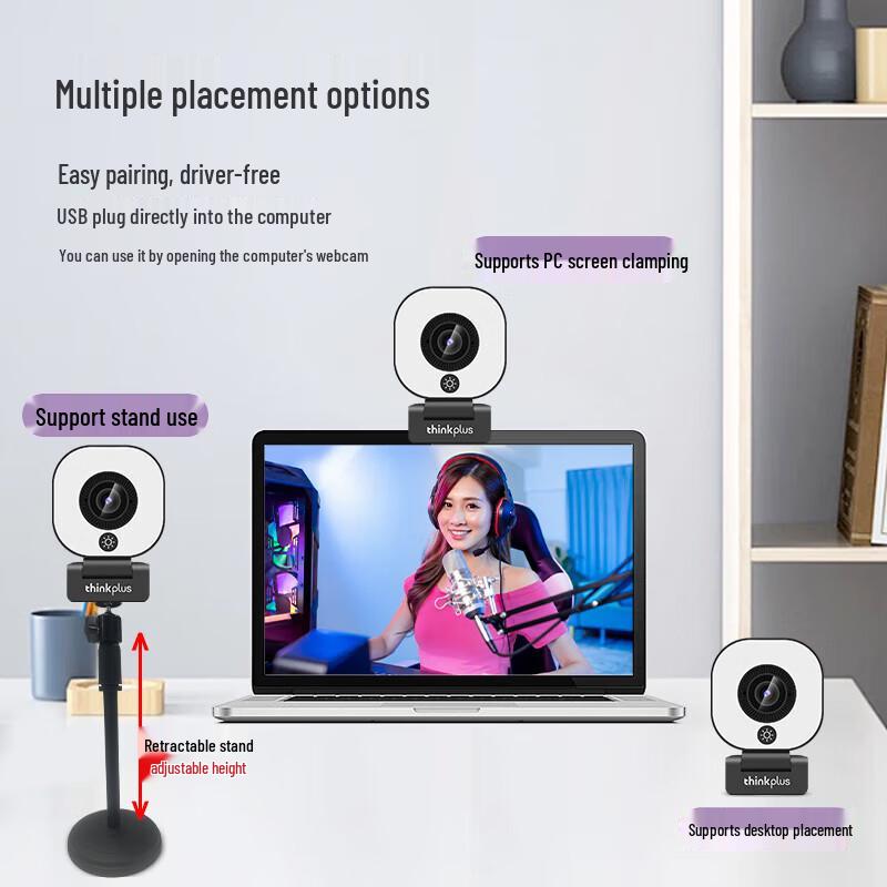Lenovo thinkplus 4K Live Streaming Webcam WL58A