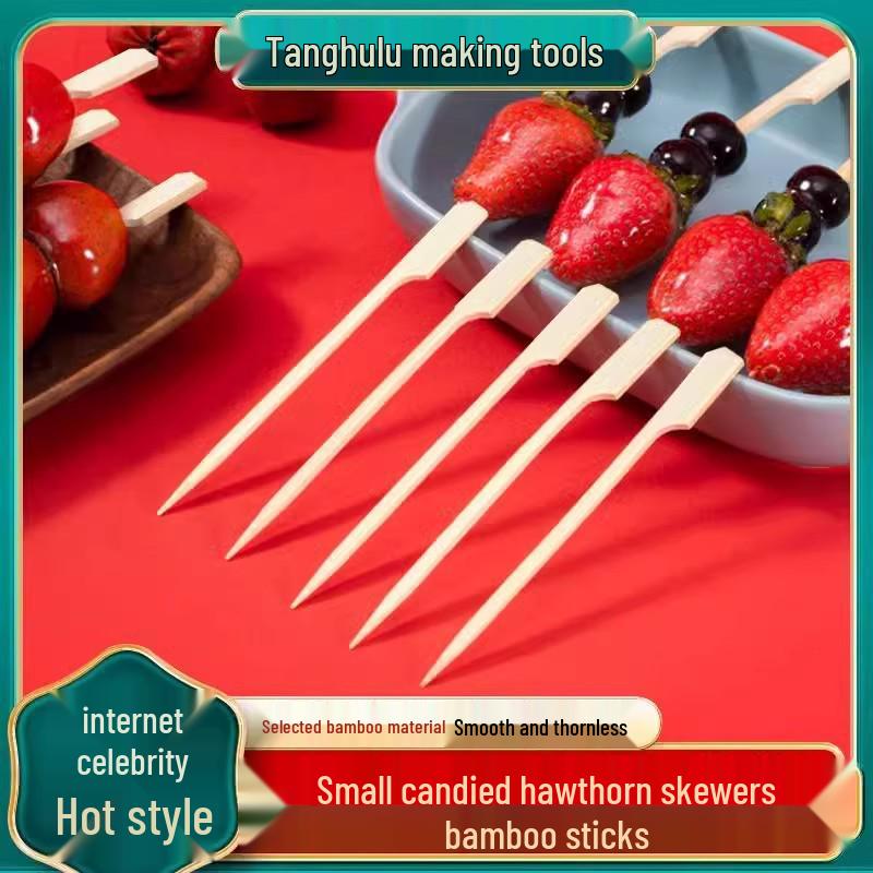 Novinka Doprava zdarma Kandované hlohové plody & Oden Speciální bambusové špejle - Jednorázové nástroje pro výrobu