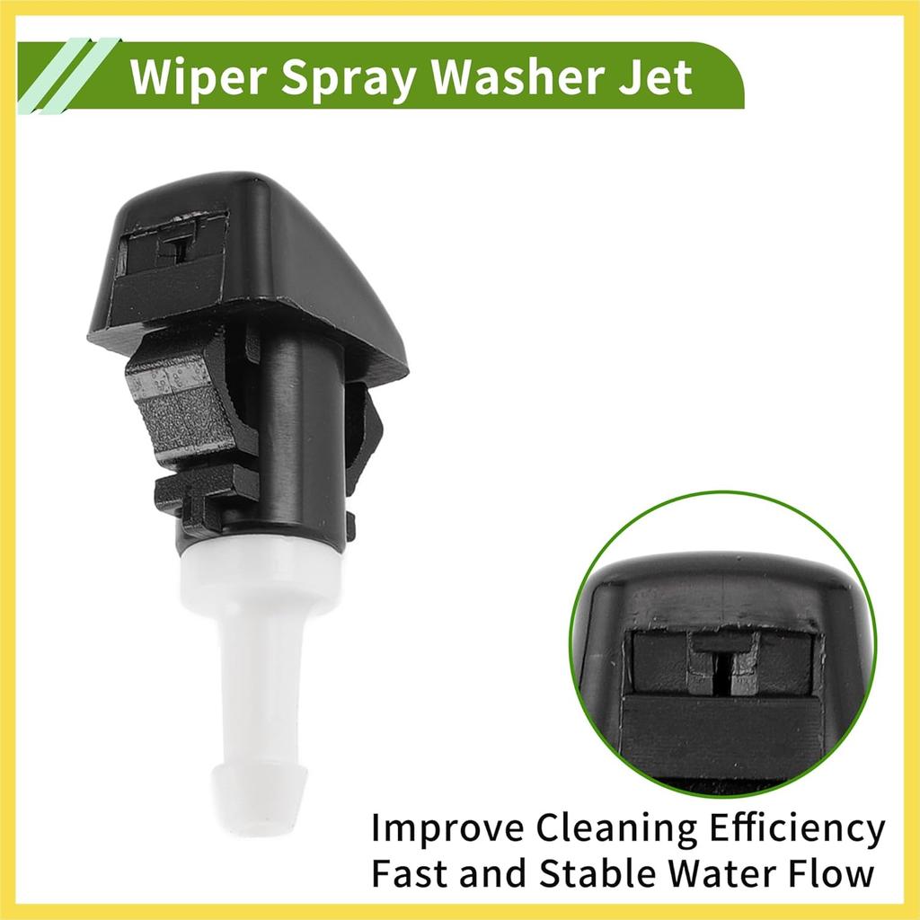 No.986303J000 Windshield Washer Nozzle for Hyundai Santa Fe 2013-2018 Black,White Front Windshield Spray Nozzles Wiper Spray Washer Jet Plastic 1 Set