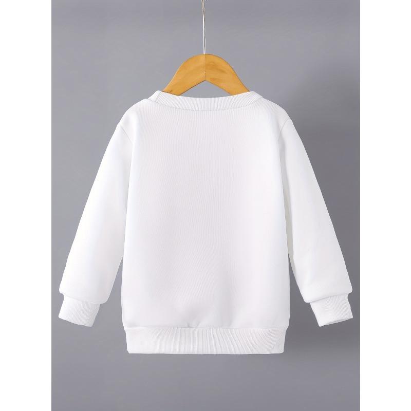 European Sizes Kids' Fashion Round Neck Pullover Sweater, Fall Winter Long Sleeve Top, Cool Soccer Print, Suitable for Daily Casual Wear