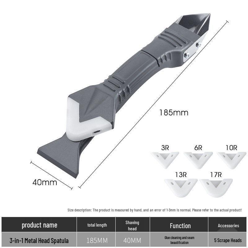 3-in-1 Silicone Caulking Tool: Multifunctional Scraper & Glue Removal Knife