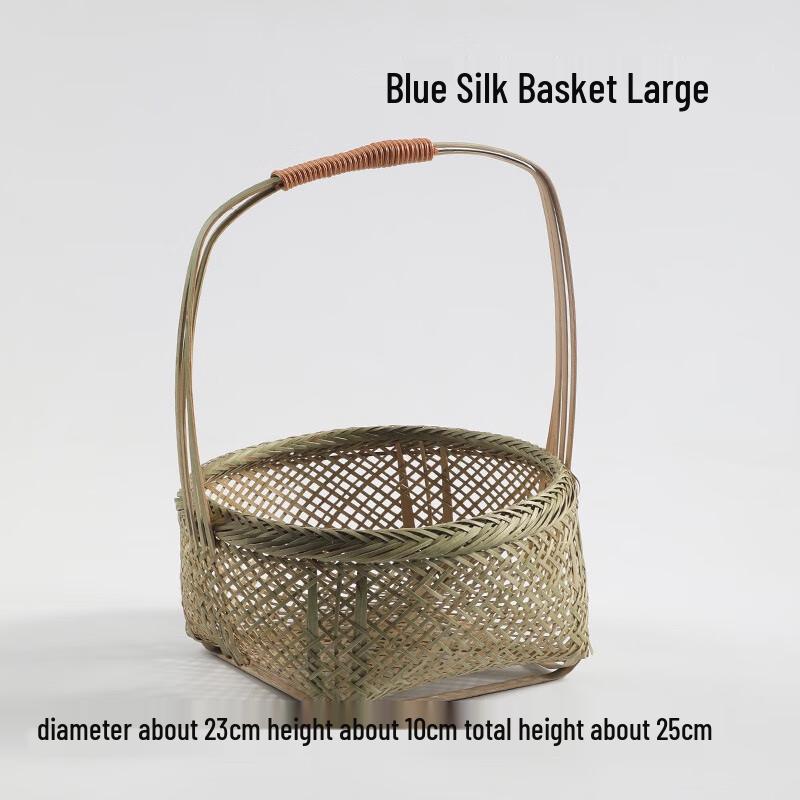 Handmade Bamboo Weave Handle Baskets Set