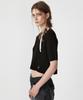 EAN JO Half Sleeve Knit Top (Black)