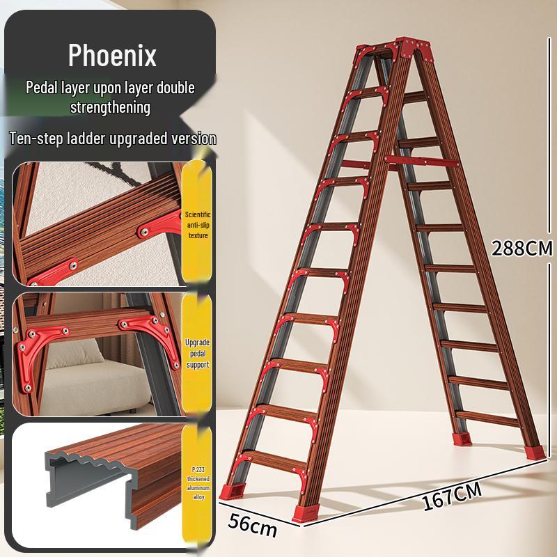 Aluminum Multifunctional Telescopic Folding Ladder: Portable, A-Frame, Household & Engineering Use