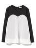 TEE Switching PO BLACK ONE SIZE [Beams Heart] L/S g/Bustier Women's