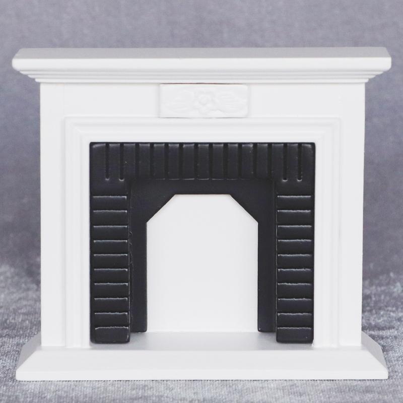 1:12 Doll House DOLLHOUSE MINIATURE Mini Furniture Accessories Exquisite White Fireplace Warm