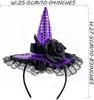 Halloween Headband Light Up Witch Hat Headbands Cosplay Costume Party Holiday Accessories Dress Up Decorations
