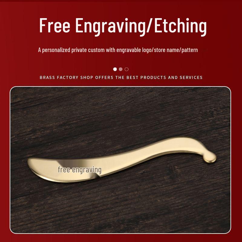 Pure Brass Ear Acupoint Gua Sha Tool for Eye Bags and Facial Lifting Massage