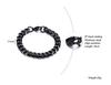 [Deelfel] Men's Titanium Chain Bracelet, 18cm, Polished Finish, Curb Chain, Made of Titanium, Hypoallergenic, Perfect for Anniversaries, New Year's, P