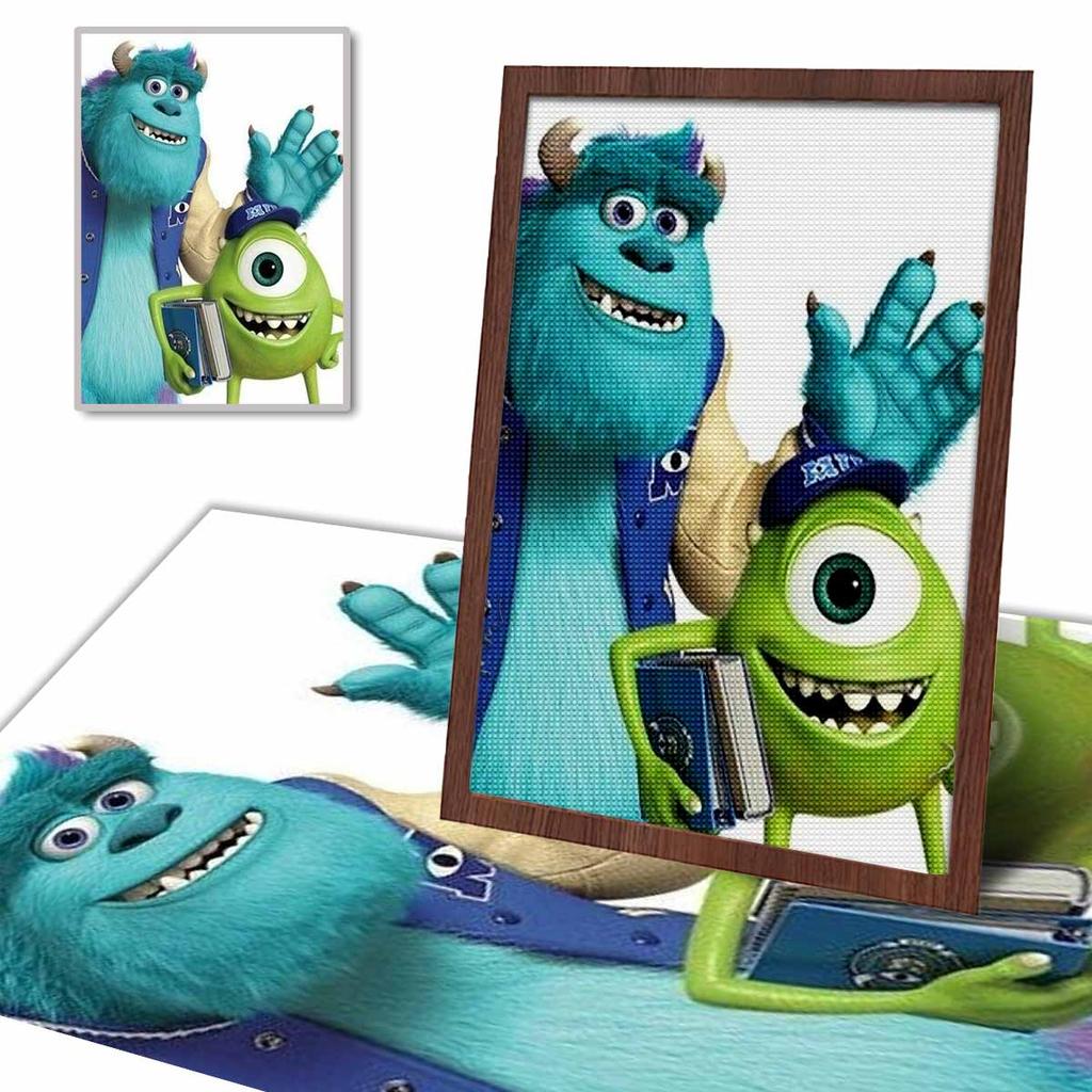 5D Diy Diamond Painting Cute Big-eyed Boy Full Drill Rhinestones Mosaic Embroidery Handmade Products Home Decor Gift