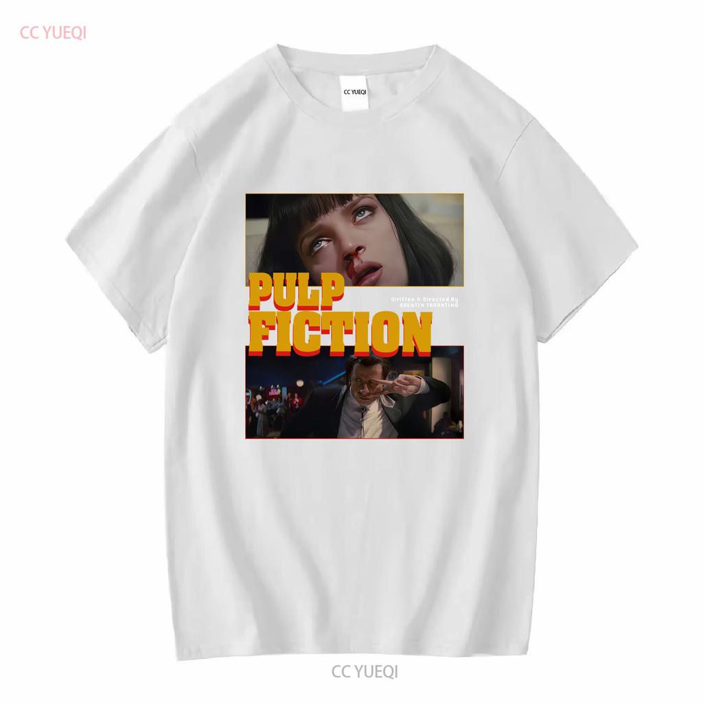 Pulp Fiction Movie T Shirt Vintage Retro for Quentin Tarantino Fans Washed Oversized Birthday Long or Short Sleeves Vintage