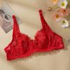 34-40 B/C Cup Plus Size Women Push Up Bra Lace Hollow Out Bralette Underwired Embroidery Lingerie Non-padded Sexy Underwear