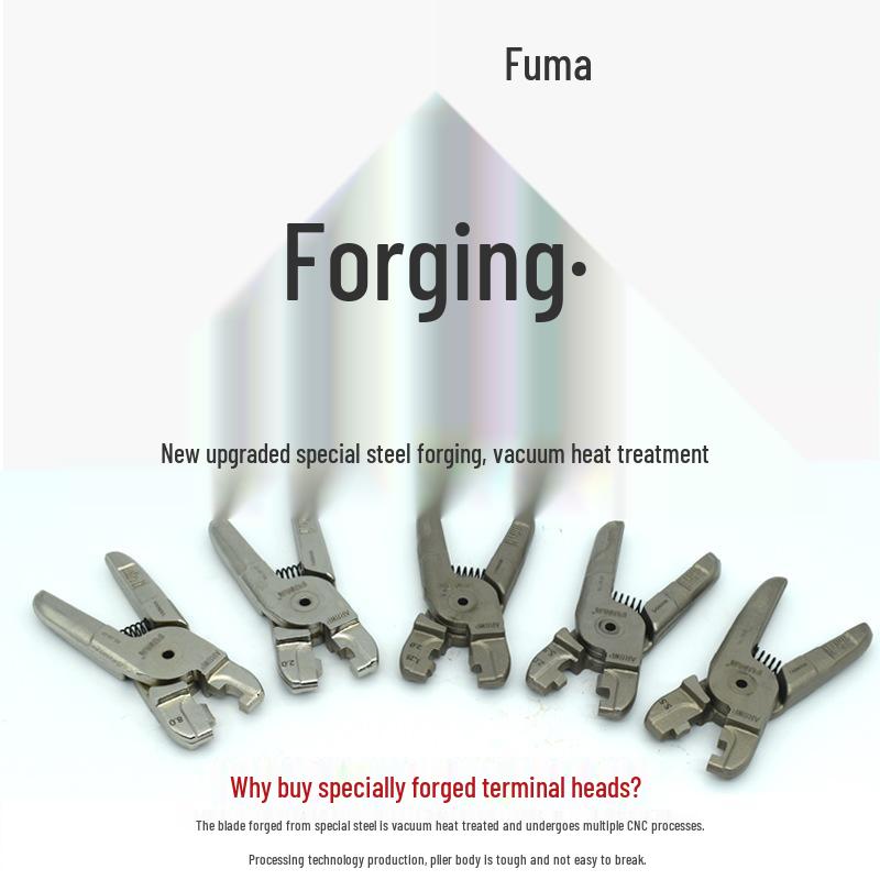 FUMA Pneumatic Terminal Crimping Tool – Cold Press Wire and Bare Terminal Pliers