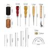 YFFSFDC 14PCS Leather Technology Leather Tools Set Hand Sewing Machine Sewing Tools Leather Tools Wax Thread Needle Sewing Thread Presser Tool DIY