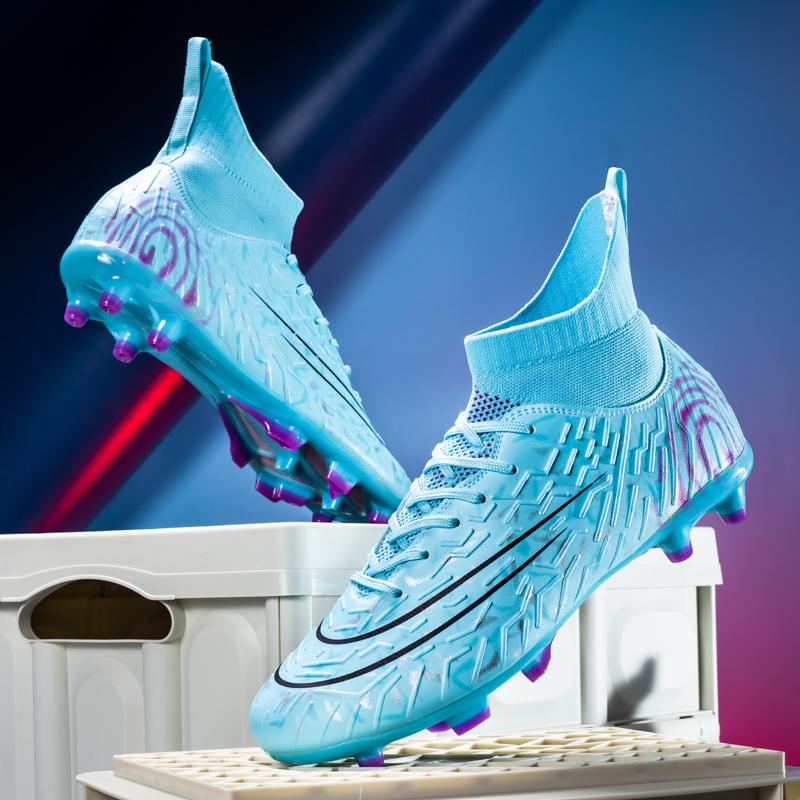 2024 Herren Fußballschuhe Große Größe Ultraleichte Fußballschuhe Jungen Sneakers Rutschfeste AG/TF Fußballschuhe Stiefeletten Unisex