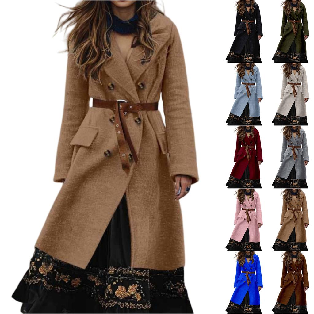 Women's Fashion Jacket Casual Solid-color Long-sleeved Cardigan Long Coat