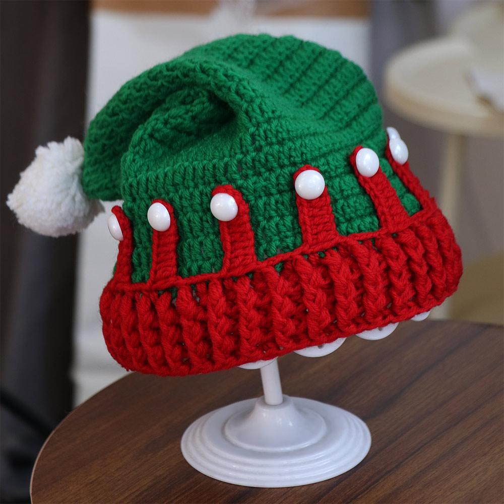 Creative Knitted Crochet Caps Soft Baby Knitted Caps Unisex Christmas Hat  Cloth Accessories