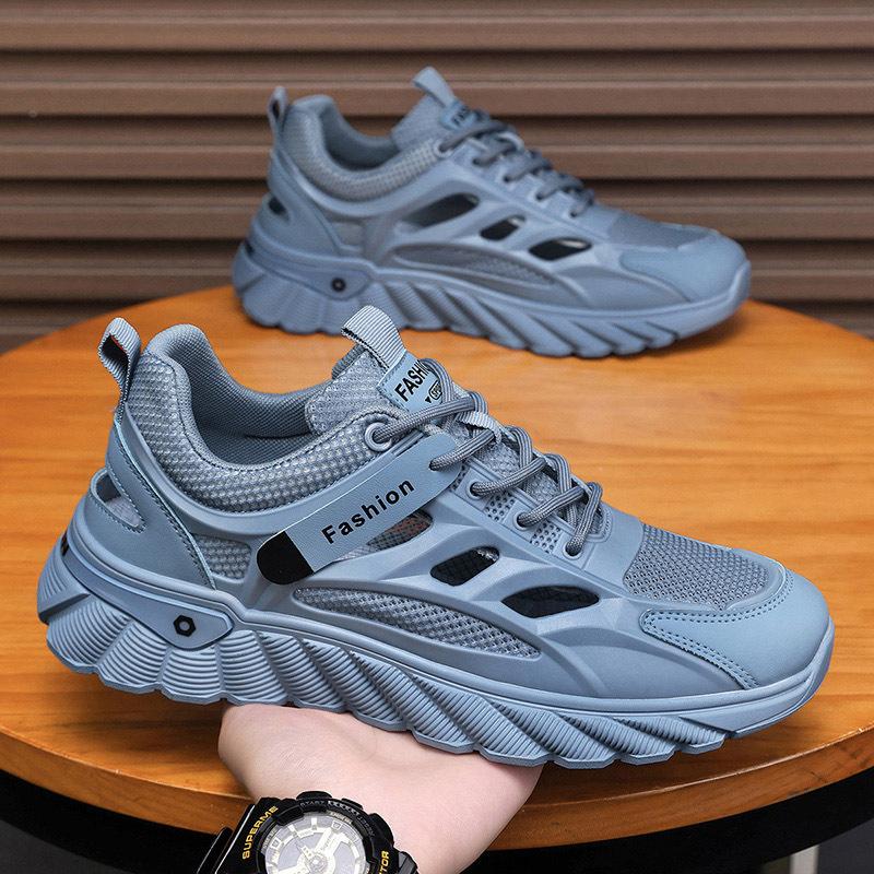 Men's Shoes 2025 Summer New Men's Breathable Casual Hollow Thin Shoes Non-slip and Wear-resistant Sports Thick-soled Forrest Gump Shoes