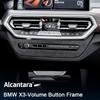 For BMW X3 G01   Alcantara Suede Wrap Center Console Volume Button CD Panel Frame Trim Cover Car Interior Auto Accessory