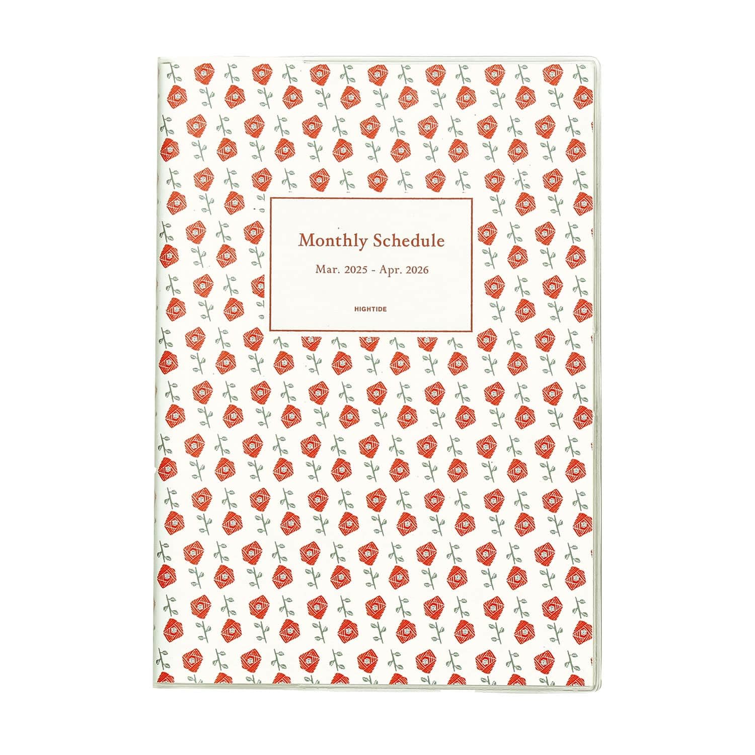 Hightide 2025 Monthly March 2025 Regalo Papillo Red Planner, Start, (A5 Monthly)