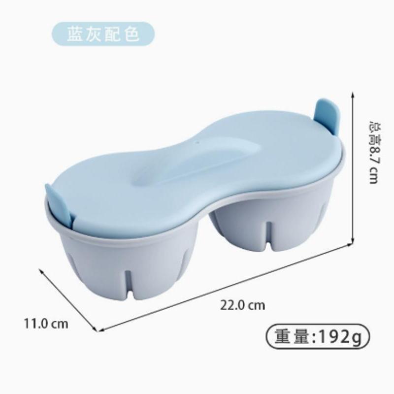 

2026 Plastic Egg Cooker 2 Cavity Microwave Egg Poacher For Boiled Eggs And Poached Eggs Kitchen Cooking Gadgets Poached Egg Cups