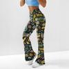 European and American Women's Floral Sexy High-waisted Slim-fitting Sports Flared Pants Women's Slim-fitting Trousers Casual Wholesale