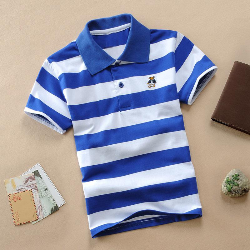 Children's Summer Polo Shirt - Pure Cotton, Short Sleeve, Ages 1-13, Customizable Lapel T-Shirt