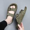 Fashion Fashionable Men's Top Layer Cowhide Casual Slippers Summer Outdoor Non Slip Men's Sandals Thick Bottom Beach Slippers