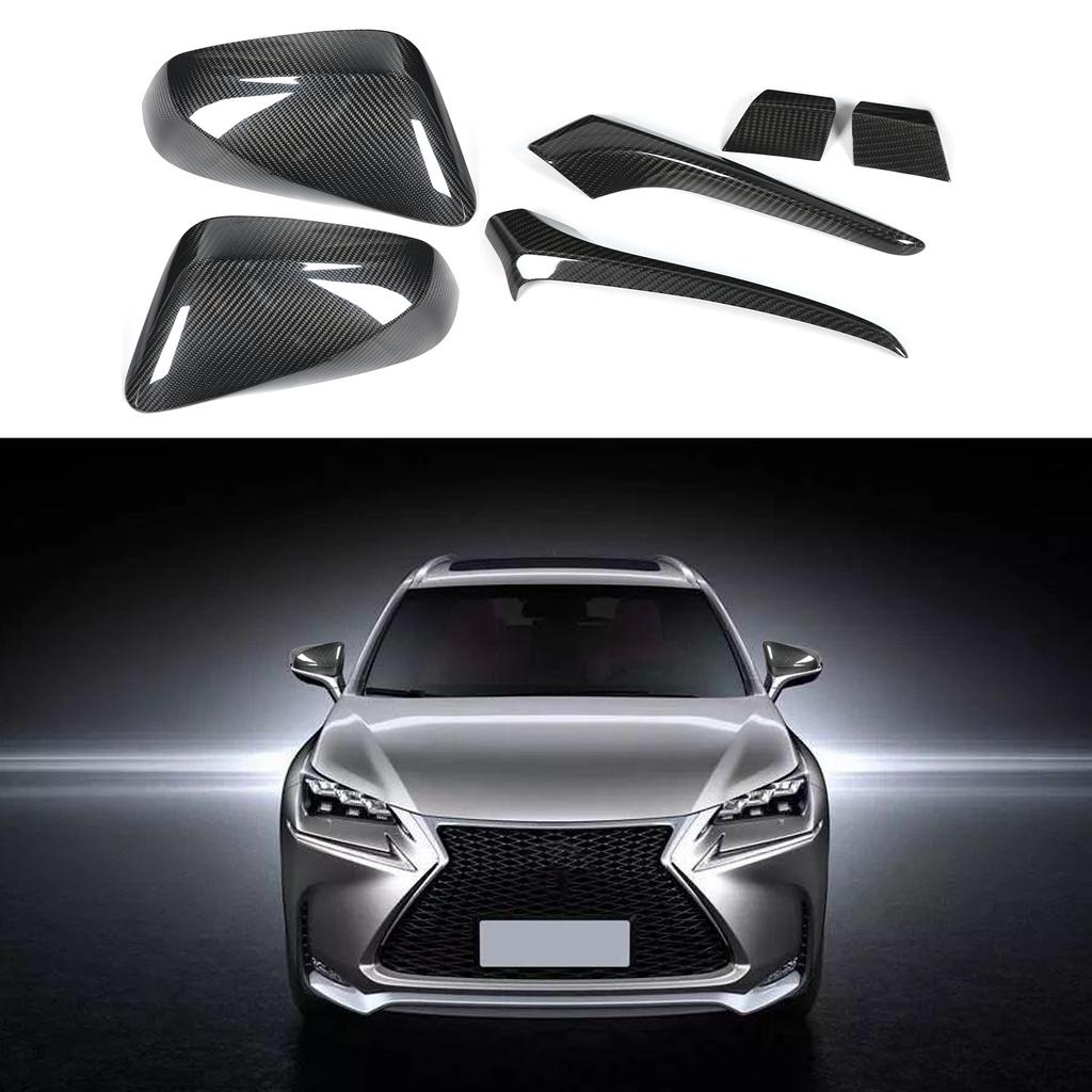 Backspegelkåpa med Baslist Kolfiberdekor Passar för NX200 200t 300h 2016‑2020 Vänsterstyrd