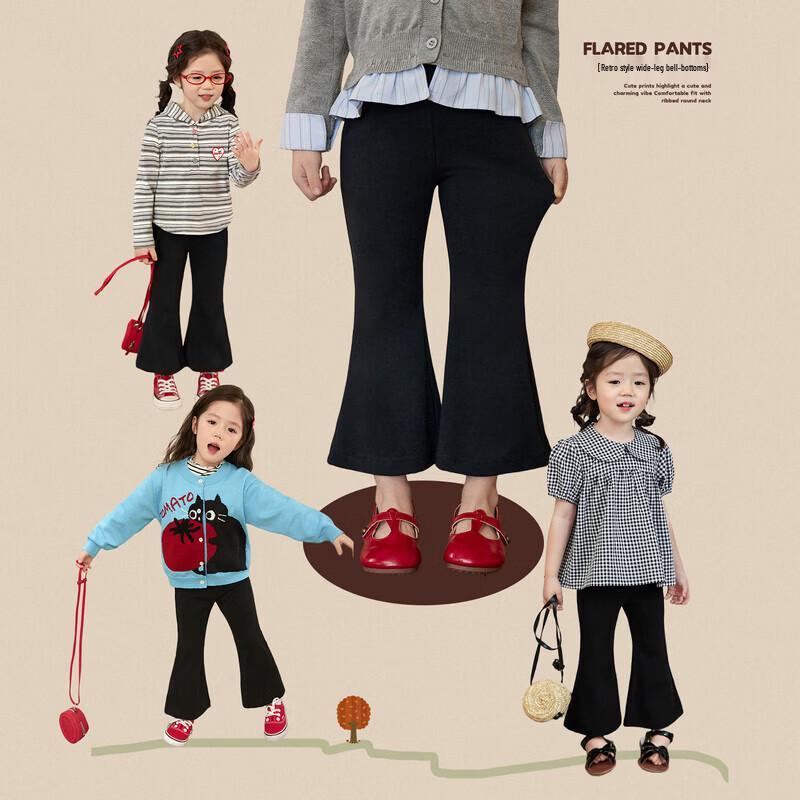 LUSON Baby Girls  Flared Long Pants 100 чёрный