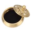3pcs Easy Cleaning Incense Cone Holder With Lid Brass Incense Burner  For Home Yoga Spa Decor