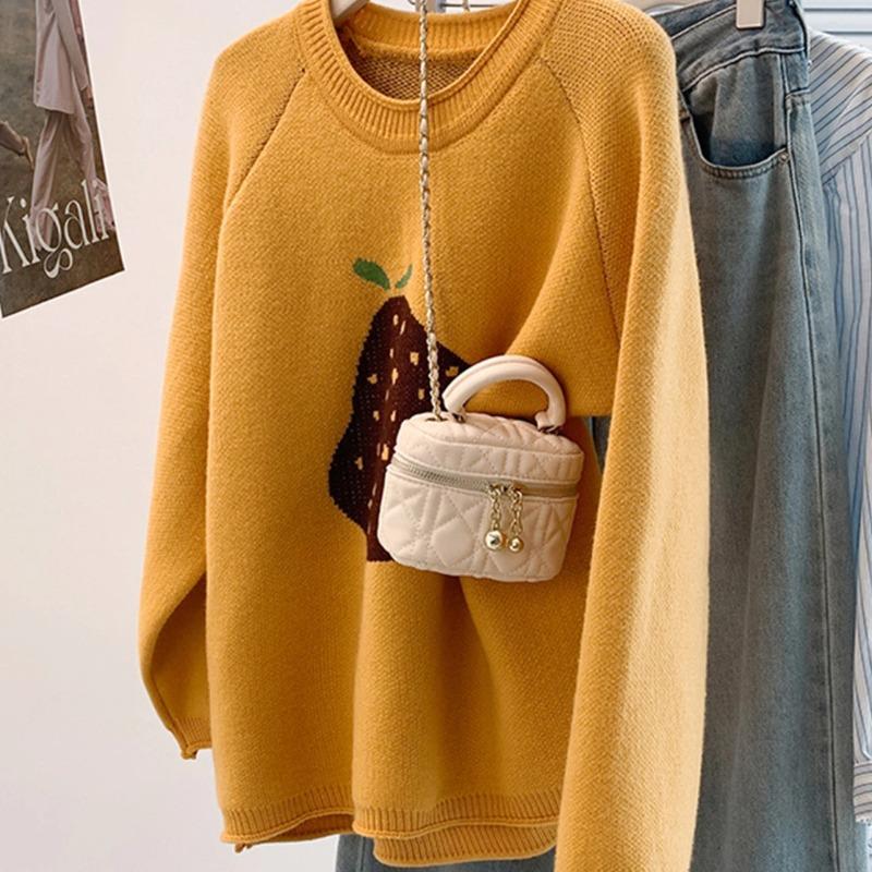 Sweater for Women Winter Thickened Pullover Warm Knitted Stretchy Long Sleeve Oversize Jumper Sweater Tops