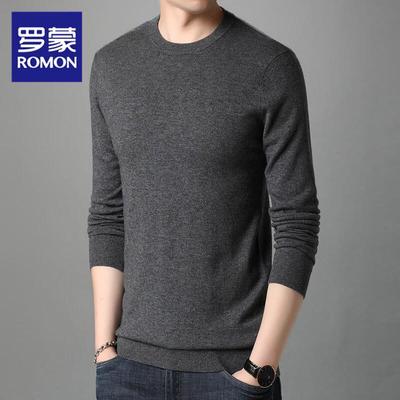 Men's RMI4 Round Neck 100% Wool Sweater